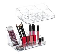 Relaxdays Organizadores de maquillaje pintalabios transparente