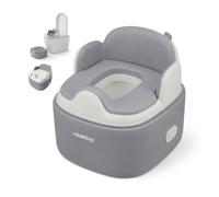 Relaxdays Orinal 4 en 1 con tapa blanco,gris