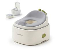 Relaxdays Orinal 4en1 Dino con tapa blanco,azul claro