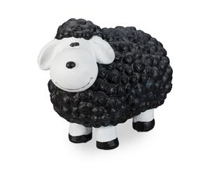 Relaxdays Oveja decorativa para el jardín blanco,negro
