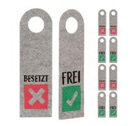 Relaxdays Pack 10 carteles de puerta ocupado/libre verde,rojo,gris