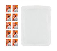 Relaxdays Pack 10 Parches Calor Cuerpo, Térmicos, Dolor Muscular, 12 Horas Calor, Adhesivas, Espalda, Hombros, Blanco