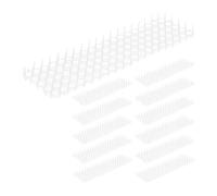 Relaxdays Pack 12 Rejillas Pinchos Antigatos, Ahuyentador Anti Gatos, Protección Huertos y Plantas, Plástico, Blanco, 3 x 49 x 14 cm