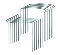 Relaxdays Pack 12 tutores plantas y arbustos verde oscuro