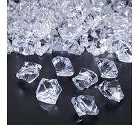 Relaxdays Pack 180 Diamantes Decorativos, Cristales para Decorar, Piedras Bisutería Plástico, 2x2,5x1,5 cm, Transparente