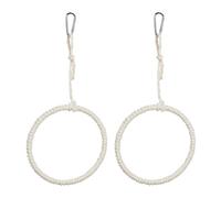 Relaxdays Pack 2 columpios para pájaros crema,plata