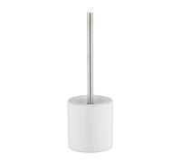 Relaxdays Pack 2 Escobillas de Baño con Cepillo Intercambiable, Cerámica-Hierro, Blanco, 38,5 x 12,5 cm