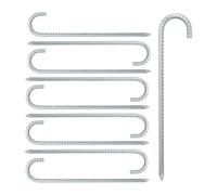 Relaxdays Pack 20 piquetas de camping XL plata