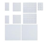 Relaxdays Pack 240 Piezas, Blanco Adhesivo para Muebles con 2 Hojas Papel Fieltro para Recortar