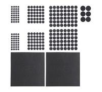 Relaxdays Pack 240 Piezas, Negro Adhesivo para Muebles con 2 Hojas Papel Fieltro para Recortar