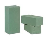 Relaxdays Pack 3 bloques de espuma floral verde oscuro