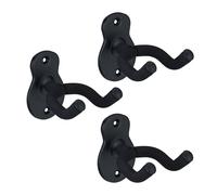 Relaxdays Pack 3 soportes de guitarra para pared negro