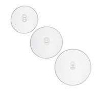 Relaxdays Pack 3 Tapas Antisalpicaduras, Sartenes de 25 & 29 & 33 cm, Protectores Anti Salpicaduras con Asa, Plateado, Acero Inoxidable, 0,5 x 33 x 33 cm