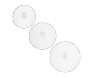 Relaxdays Pack 3 Tapas Antisalpicaduras, Sartenes de 25 & 29 & 33 cm, Protectores Anti Salpicaduras con Asa, Plateado