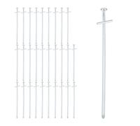Relaxdays Felsbodenhering Pack 30 Piquetas de Camping para Suelo Duro, Estacas Tienda de Campaña, Acero Inoxidable, 23 cm, Plateado
