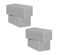 Relaxdays Pack 4 Bloques Espuma, Esponja Arreglos Florales, para Flores Secas y Artificiales, 8x22,5x10,5cm, Gris, Gomaespuma, 4 Unidades, 4