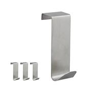 Pack 4 ganchos para colgar, Colgador puerta, Gancho puerta, Acero inoxidable