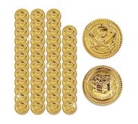 Relaxdays Pack de 48 monedas de oro pirata oro
