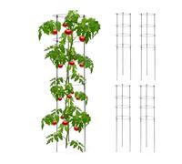 Relaxdays Pack 5 tutores para tomates de 120 cm negro