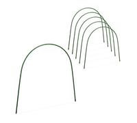 Relaxdays Juego Pack 6 Arcos para Túnel Invernadero, Estructura de Miniinvernadero, 60 x 62 cm, Resistentes, Flexibles, Verde