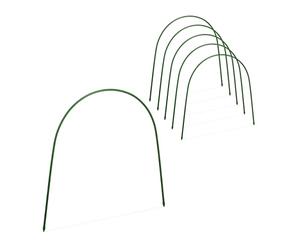 Relaxdays Pack 6 Arcos para Túnel Invernadero, Estructura de Miniinvernadero, 60 x 62 cm, Resistentes, Flexibles, Verde