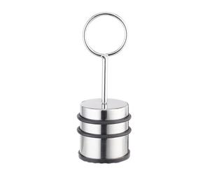 Relaxdays Pack 9 topes puerta acero inoxidable negro,plata