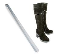 Relaxdays Pack de 10 Calzadores Largos de Zapatos XL para Colgar, Metal, Plateado, 70 cm