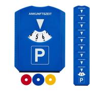 Relaxdays Pack de 10 discos de estacionamiento blanco,azul,rojo