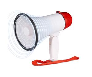 Relaxdays Pack de 10 megáfonos en blanco blanco,rojo,negro