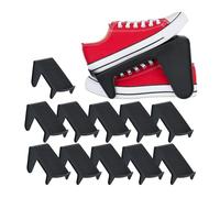 Relaxdays Pack de 12 organizadores de zapatos negro