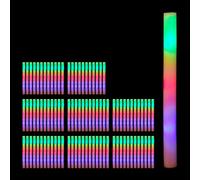 Relaxdays Pack de 12 Palos LED, Varitas Fluorescentes de Gomaespuma, 3 Efectos de Luz, Fiestas y Bodas, 46,5 cm, Blanco, Color (10031417)