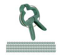 Relaxdays Pack de 120 clips para plantas 4 cm verde oscuro