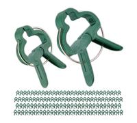 Relaxdays Pack de 120 clips para plantas verde oscuro