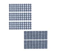 Relaxdays Pack de 180 fieltros adhesivos gris