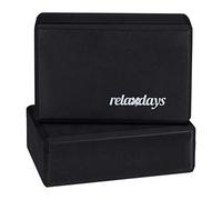 Relaxdays Pack de 2 Bloques de Yoga, Adultos Unisex, Negro, 8 x 23 x 15 cm