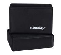 Relaxdays Pack de 2 bloques yoga blanco,negro