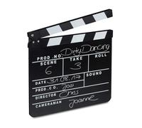 Relaxdays Pack de 2 Claquetas Cine blanco,negro