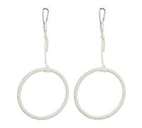 Relaxdays Pack de 2 Columpios para Pájaros, Juguetes Periquitos, Accesorios Jaula Aves, para Escalar, 15 cm, Natural