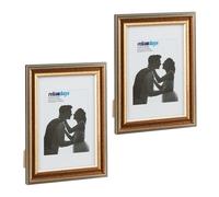 Relaxdays Pack de 2 marcos de fotos 20x30 cm oro
