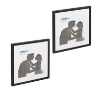 Relaxdays Pack de 2 marcos de fotos 38,5 x 38,5 cm negro