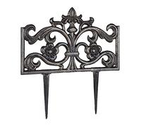 Relaxdays Pack de 2 Rejas Jardín Decorativas, Hierro Fundido, Bronce, 37 x 36 x 2 cm