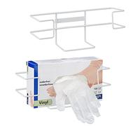 Relaxdays 2 soportes para dispensadores de guantes blanco