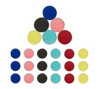 Relaxdays Pack de 24 narices de payaso de colores azul,amarillo,rojo