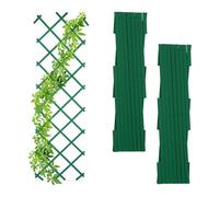 Relaxdays Pack de 3 rejas soporte trepadoras pared verde