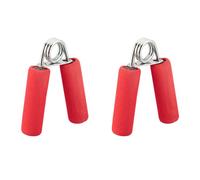 Relaxdays Pack de 4 fortalecedores de mano rojos rojo,plata