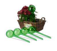 Relaxdays Pack de 5 globos de riego de 250 ml verde