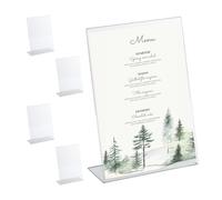 Relaxdays Pack de 5 soportes de sobremesa DIN A4 transparente