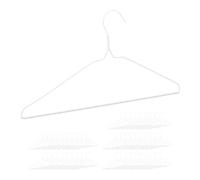 Relaxdays Pack de 50 Perchas Alambre, para Camisetas y Pantalones, para Ropa Ligera, Metal, 40 cm de Ancho, Blanco