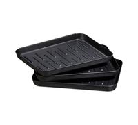 Relaxdays Pack de 6 bandejas zapatos negro