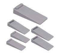 Relaxdays Pack de 6 cuñas para puerta de PVC gris